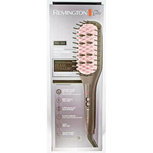 Remington Pro Pearl Ceramic Heated Smoothing Straightening Brush, Purple